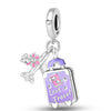 Lastfire Silver Alpaca Rainbow Global Travel Plan Charms Bracelet Bangle Making Gift Jewelry - Image 5