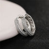 Silver CZ Hoop Earrings for Women Timeless Style Simple Ear Accessories for Teens Minimalist Gift Classic Jewelry - Image 3