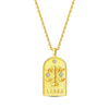 Silver Lucky The Twelve Zodiac Signs Golden Disc Pendant Necklace For Women Jewelry Birthday Gift - Image 15