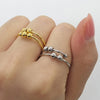 Punk Rings For Women Men Spiral Fidget Beads Ring Jewelry Rotate Freely Stainless Steel Ring Gift - Image 1