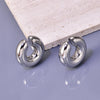 02 net red with stainless steel thick round tube hollow ear ring ear clip accessories - Image 3