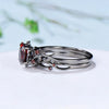 Two-Piece Zinc Alloy Ring Set with Colored Stone Details - Image 18