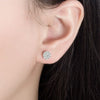 Silver Zirconia Pendant Necklace Earrings Set for Women Engagement Party Jewelry - Image 4