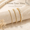 Cubic Zirconia Tennis Anklet for Women Stainless Steel Gold Plated CZ Foot Chain Layering Summer No - Image 3