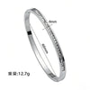 Stainless Steel CZ Bangle Bracelet for Women Silver Plated Clover Open Cuff Bangles No Fade Jewelry - Image 7