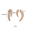 Crmya Unique Gold Silver Colors Cubic Zirconia CZ Tusk Ear Jacket Stud Earrings For Women Pave Double Spike Earring Jewelry - Image 12