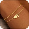 Initial Bracelets for Women Girls Gold Plated Stainless Steel Heart Initial Bracelet Stuff Jewelry Gifts - Image 22