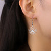 Lotus Flower Clear Zircon Dangle Earrings Stainless Steel Women Yoga Chakra Buddhism Jewelry Valentine Gift - Image 4