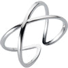 Simple Cross Personality Silver Jewelry Rotate Irregular Geometric Women Gift Opening Rings - Image 5