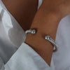 Simple Twisted Cuff Bracelets For Women Men 316L Stainless Steel Round Wristband Bangle Unisex Jewelry - Image 9