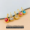 Colorful Birthstone Pendant Necklace in Gold-Tone or Silver-Tone - Image 1