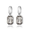 Stainless Steel Geometric Square Hoop Earrings Sparkling Cubic Zirconia Crystal Earrings Jewelry For Women - Image 23