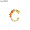 1PC Plated Gold Ear Cuff Earrings For Women C-Shape Crystal Clip On Earrings No Piercing Earrings Jewelry Gifts - Image 13