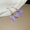 Acrylic Matcha Green Flowers Petal Earrings for Women C Shaped Drop Earring Party Wedding Ear Jewelry - Image 24