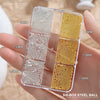 6 Grids 6 Sizes Golden Metal Beads Nail Art Charms, 0.8-1.5mm 3D Nail Caviar Beads, Stainless Steel Round Ball Beads Decorations - Image 10