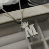 26 Letters A-Z Zircon Crown Pendant Necklace for Women Men Punk Initial Alphabet Necklaces Hip Hop Choker Chain Jewelry - Image 21