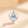Silver Heart Shaped Necklace Bracelet Set for Women Vintage Korean Blue Crystal Bracelets Jewelry Set Party Jewelry - Image 7