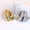 geometric U-shaped earrings stainless steel earrings earrings hollow square ladies ear wearing jewelry - Image 4