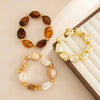 Three Piece Acrylic Bead Bracelet Set with Baroque Style Accents - Image 13