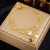 316L Stainless Steel Golden Ocean Series Zircon Pearl Tassel Pendant Anklets Lady Foot Chain Jewelry Gift - Image 15