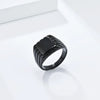 15mm Glossy Square Signet Ring for Men Stainless Steel Ring Jewelry - Image 6