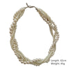 Twisted Imitation Pearl Choker Necklace with Beaded Strands - Image 6