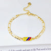 Venezuela Colombia Mexico Flag Cuban Chain Bracelet for Women Men Enamel Country Map Heart Charm Bracelet Patriotic Jewelry Gift - Image 12
