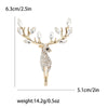 Rhinestone Longhorn Elk Brooches for Women Unisex Glass Animal Pins Banquet Party Backpack Gifts Jewelry Accessories - Image 4