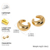 No Piercing Ear Cuff Set Silver-Gold Mixed Color Chunky Fluid Wave Clip On Earrings Stackable Jewelry Women - Image 5