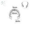ZS 1PC 2/4/6/8G Spike Horseshoe Nose Ring Stainelss Steel Cone Large Gauge Piercings Internal Threaded Septum Nose Ear Expander - Image 9