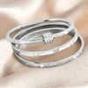 Yupsk 3/1Pcs Classic Stainless Steel Bracelet Set for Women Men Buling Zirconia Bangles Versatile Stacking Accessories - Image 2
