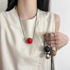 Metal Ball Pendant Necklace for Women Design Long Adjustable Sweater Chain Jewelry Accessories - Image 1