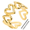 Abstract Hollow Irregular Open Adjustable Stainless Steel Rings Gothic Irregular Geometric Hammered Heart Lover Jewelry Rings - Image 18