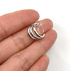 Customizable C Shape 6Pcs/Lot Gold Stainless Steel Hearts Earrings - Image 4