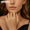 Engagement Opening Ring For Women Silver Diamond Cut Flower Adjustable Promise Rings Girl Party Gift - Image 2
