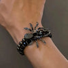Gothic Black Spider Beads Bracelet for Women Men Unique Spider Web Charm Dark Personality Handmade Jewelry Gifts Accessories - Image 2