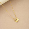 4Pcs/Set Gold Color Stainless Steel Crystal Necklace Bracelet Earrings for Women Interlocking Circles Roman Numbers Jewelry Sets - Image 4