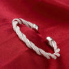Silver Big Bangles Bracelet Cute Charms for Women Lady Jewelry Adjustment Cuff Wedding - Image 32