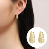 Gold Color/Silver Color Hoop Earrings Female Bright Zirconia Accessories Delicat Hollow-out Design Party Jewelry - Image 3