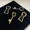 Retro Key Shaped Brooch Elegant Pin Suit Coat Accessory - Image 1