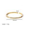 Minimalist Highlight Gold Plated Geometric Bangles Glossy Stainless Steel Bangle For Women Gifts - Image 9