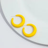 Korean Frosted Acrylic C-Shape Hoop Earrings for Women Resin Geometric Candy Color Circle Earrings Jewelry Gifts - Image 9