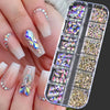 100/50cm Long Crystal Chain Nail Charms 1.5/2mm Shinying Clear/AB Diamond Nail Art Metal Steel French Manicure Crystal - Image 35