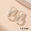 Stainless Steel Gold Color Geometric Square Hoop Earrings for Women Huggie Punk Hip-Hop Metal Round Circle Party Jewelry - Image 9