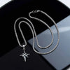 Minimalist Black Zircon Star Cross Pendant Stainless Steel Necklace for Men, Punk Hip Hop Jewelry Gifts - Image 5