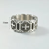 1PC Steel Metal Glossy Rings for Men Geometric Width Signet Square Finger Punk Style Ring Jewelry Gifts - Image 8