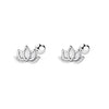 Lotus Flower Stud Earrings with Petal Details - Image 15