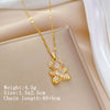 Over 30 Styles Bear Necklace Titanium Steel Zircon Micro Inlaid Copper Pendant Collarbone Chain Souvenir Gift - Image 7