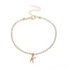 Creative Initial Letter Alphabet Pendant Rhinestone Shiny Beach Anklet Chain Foot Jewelry Ankle Bracelets for Women Boho - Image 7