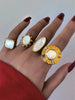 Shell Stainless Steel Gold Plated Adjustable Opening Rings for Women Engagement Party Gift Temperament Jewelry - Image 5